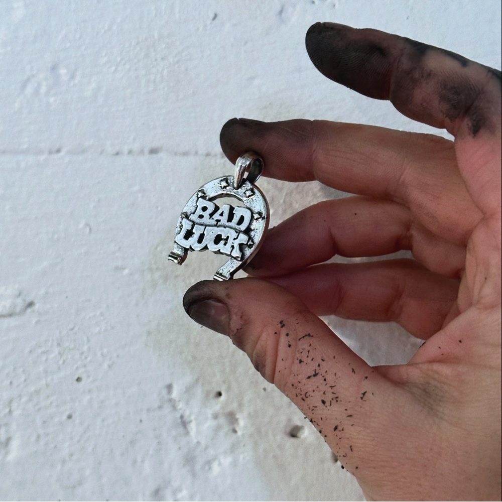 Zach Top Inspired Sterling Silver BAD LUCK Pendant